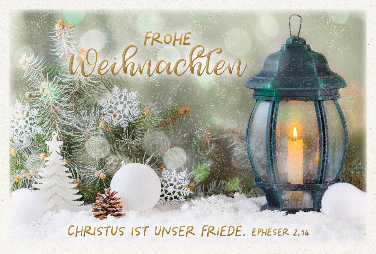 Faltkarte Christus ist unser Friede -  Anlass: Weihnachten (17 x 11,5 cm)