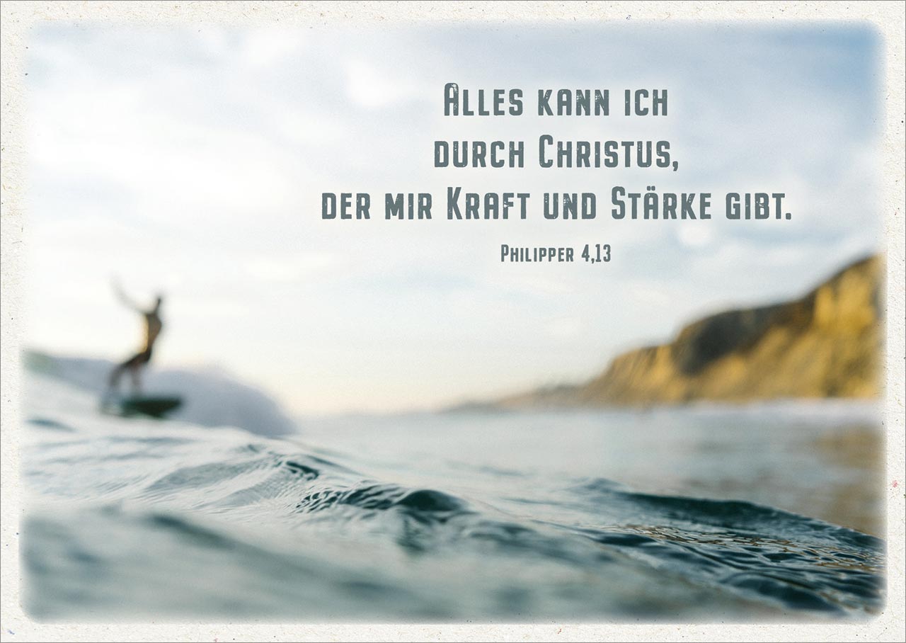 Postkarte Alles kann ich durch Christus - (14,8 x 10,5 cm) Postkarte Alles kann ich durch Christus - (14,8 x 10,5 cm)