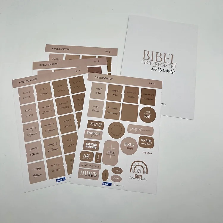 Bibel-Griffregister Cremefarben -  (16 x 22 cm)