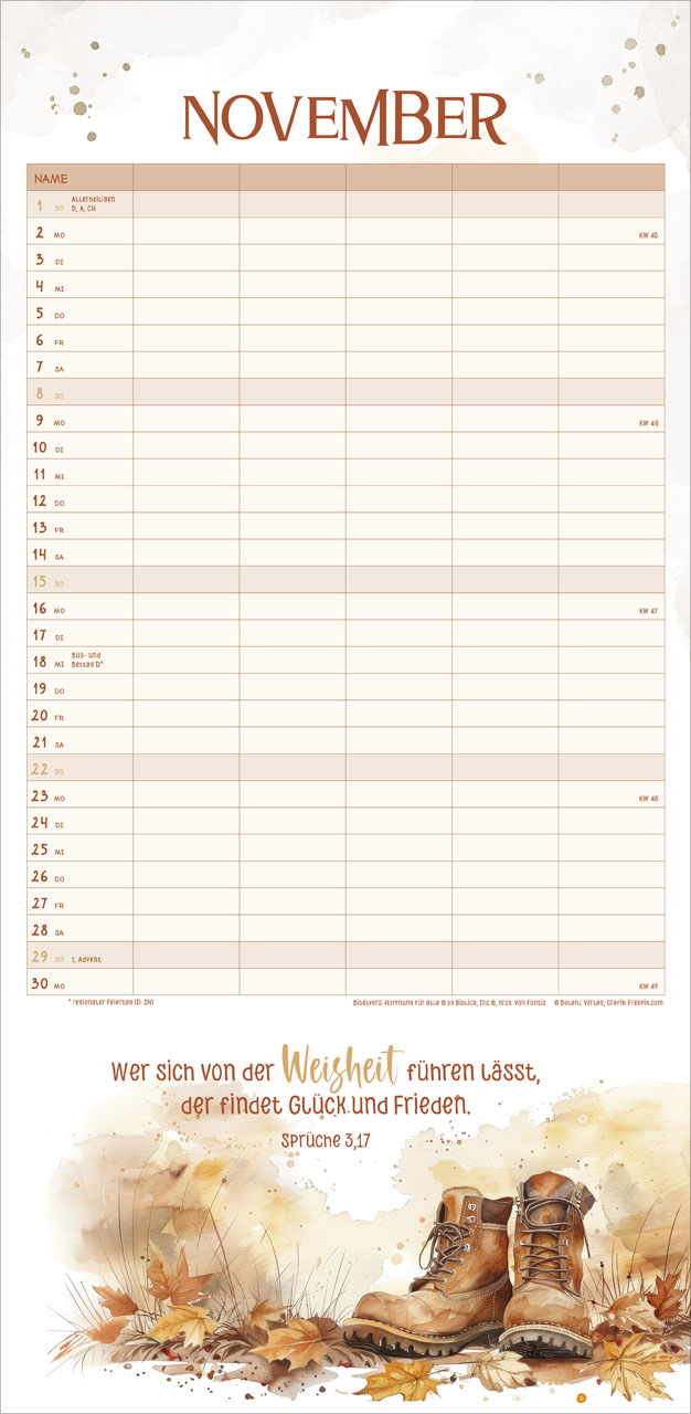 Familienplaner für uns 2026