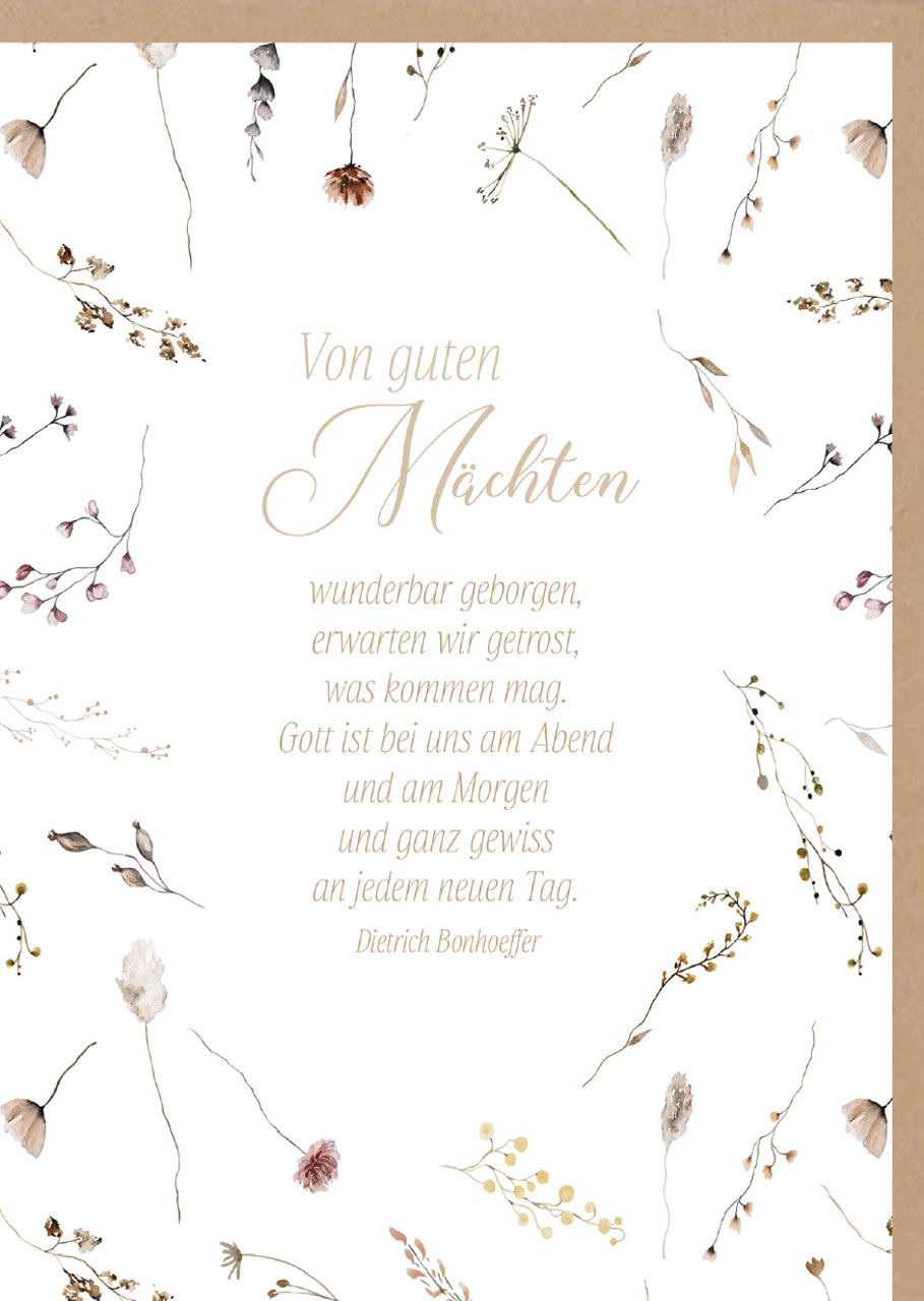 Faltkarte Von guten Mächten - Trauer -  Anlass: Trauer (12 x 17 cm)