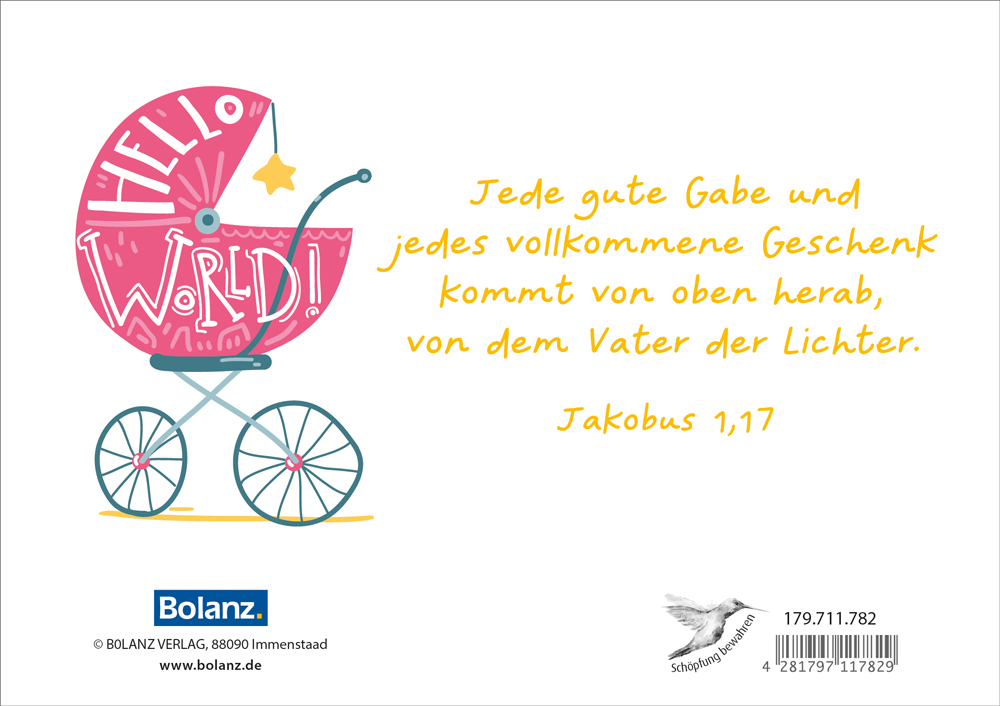 Faltkarte Hello Word