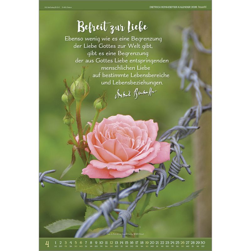 Gott ist für uns 2026 -  Autor: Dietrich Bonhoeffer