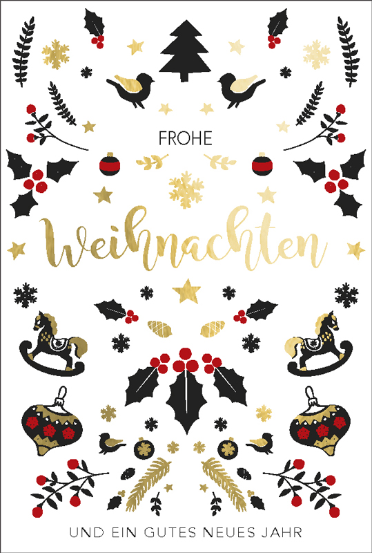 Faltkarte Weihnachten -  Anlass: Weihnachten (12 x 17 cm)