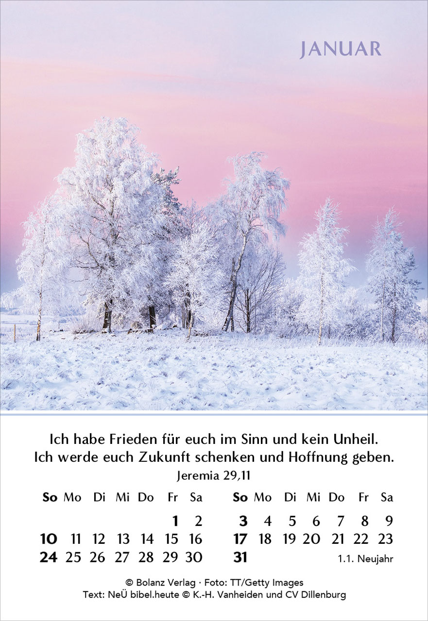 Ein Jahr der Hoffnung 2027 – Minikalender