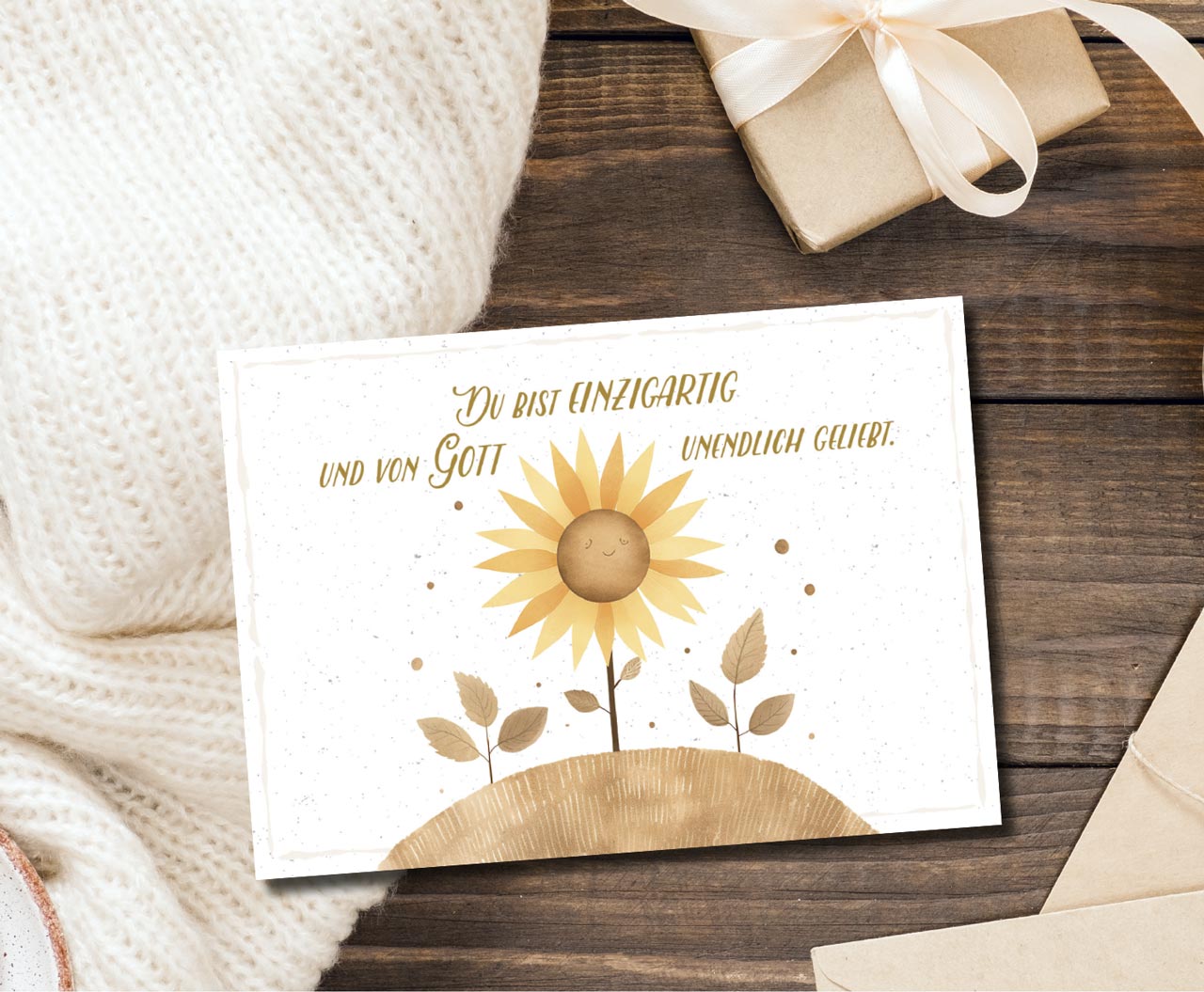 Postkarte Sonnenblume -  (14,8 x 10,5 cm)