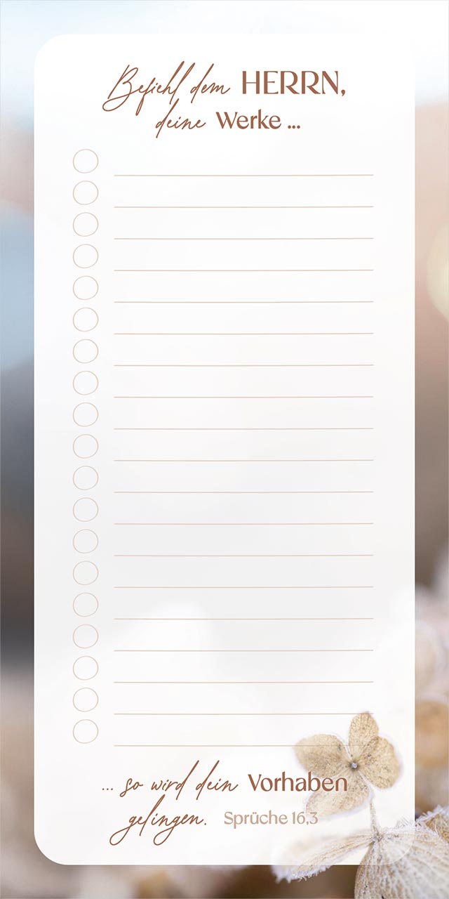 Alltagshelfer - dein Block für To Do's -  (10 x 21 x 0,5 cm)