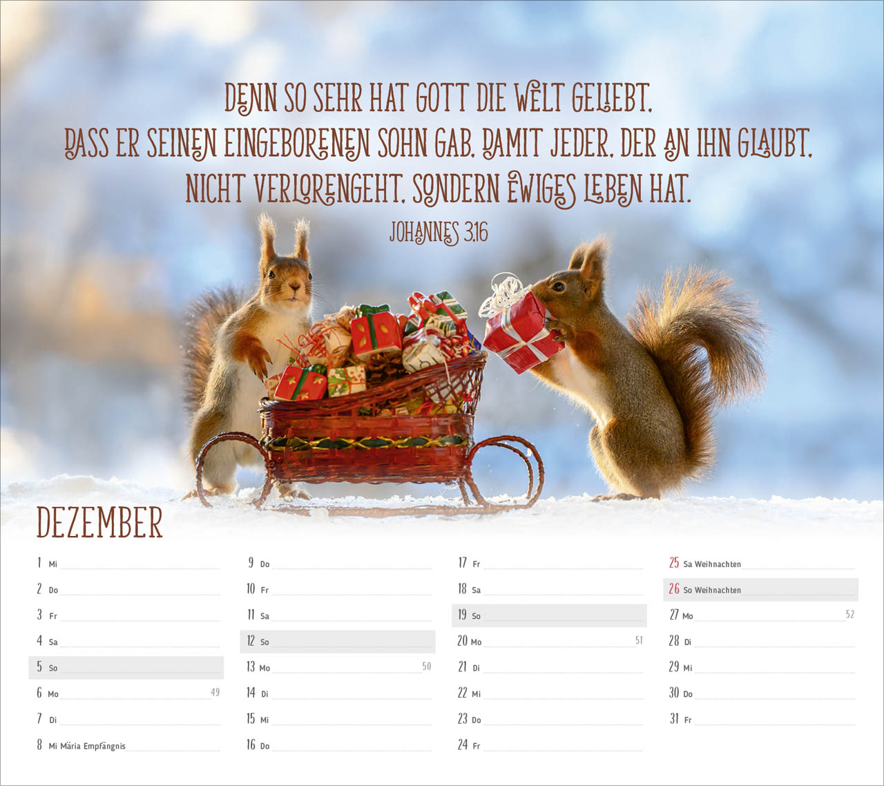 Du sorgst für mich 2027 – Tischkalender