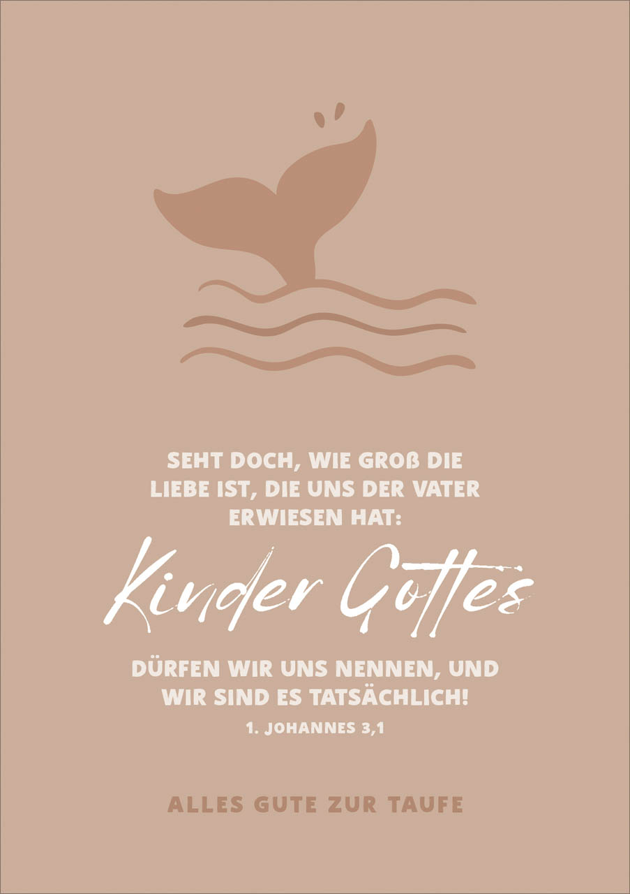 Faltkarte Taufe - Kinder Gottes -  Anlass: Taufe