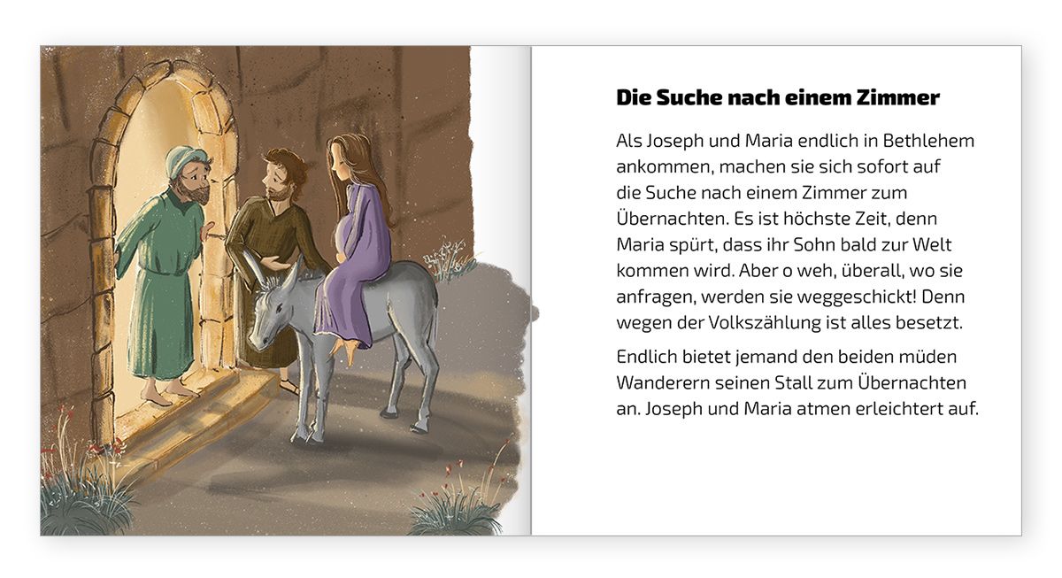 Jesus wird geboren - Eine Geschichte aus der Bibel -  Autor: Irene Frei - Geheftet 1. Auflage (12 x 12)