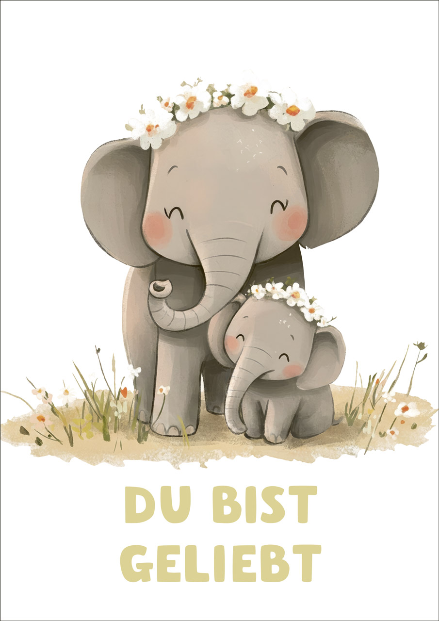Poster Elefant A4