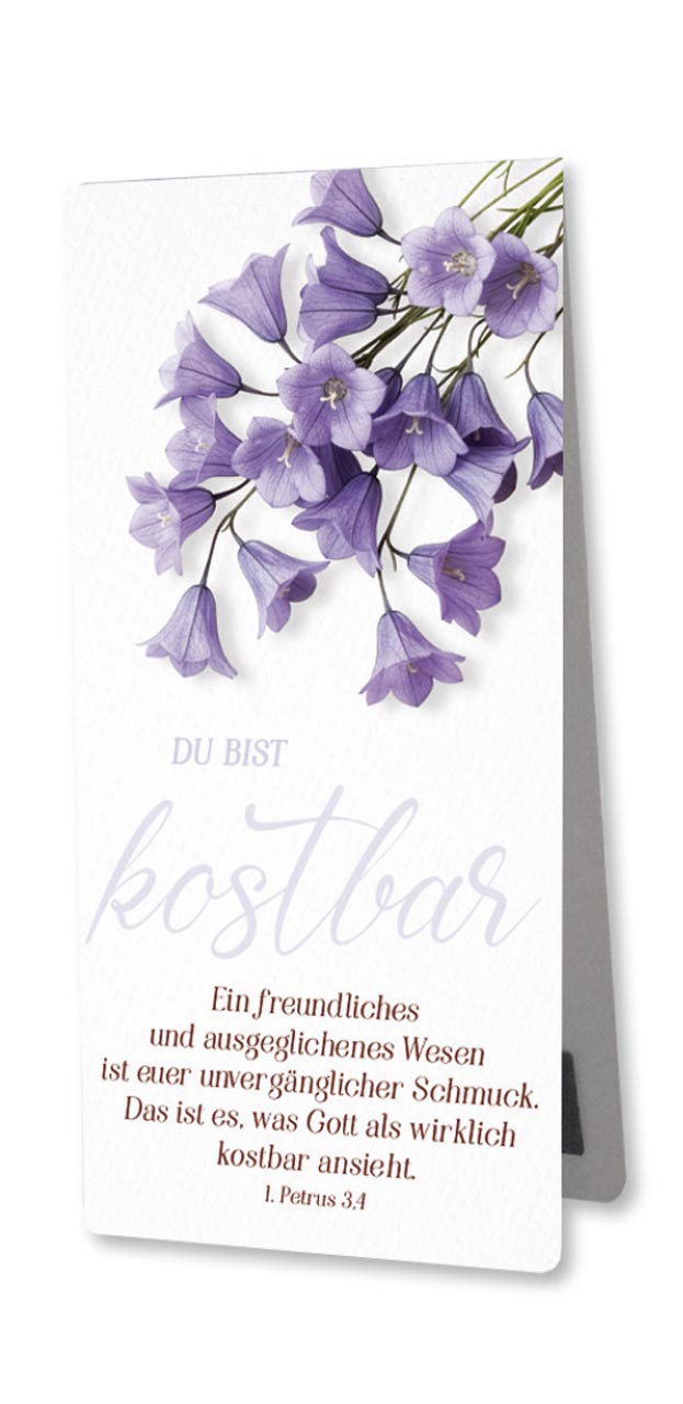 Magnetlesezeichen Du bist kostbar -  (4,5 x 9,5 x 0,1 cm)