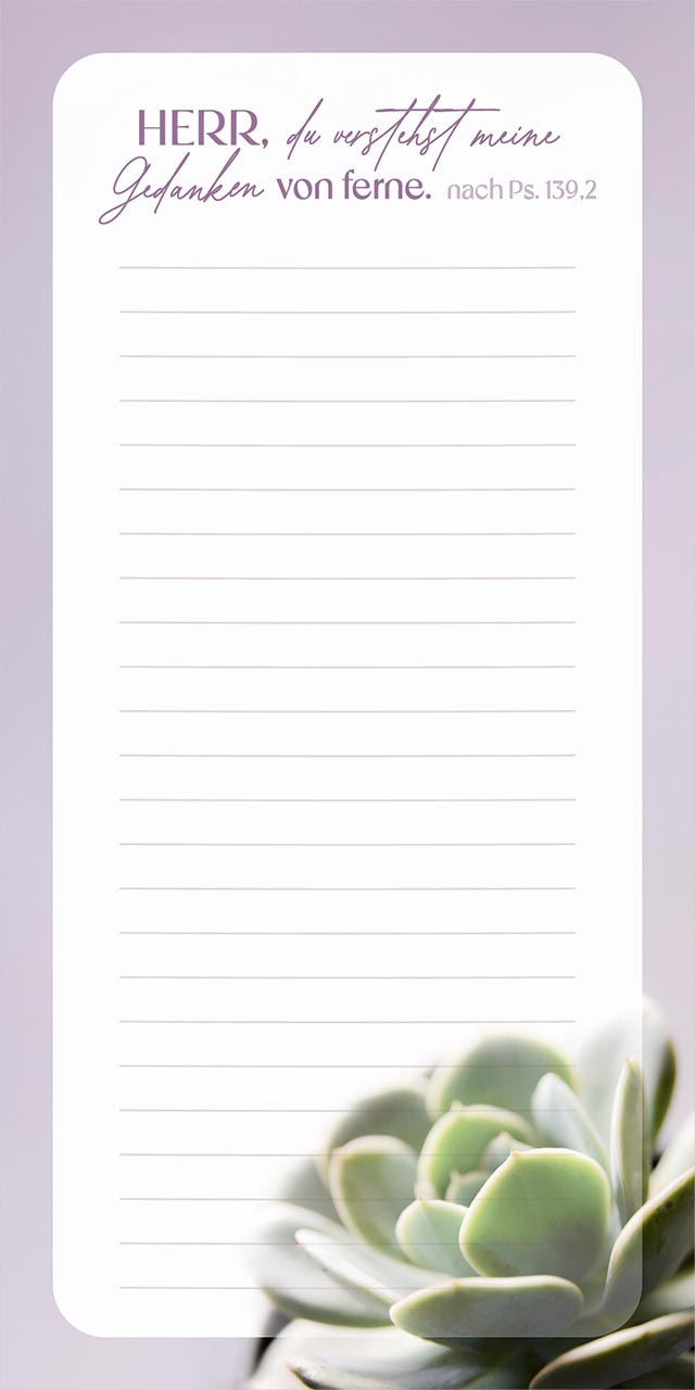 Notizen - Raum für deine Gedanken -  (10 x 21 x 0,5 cm)