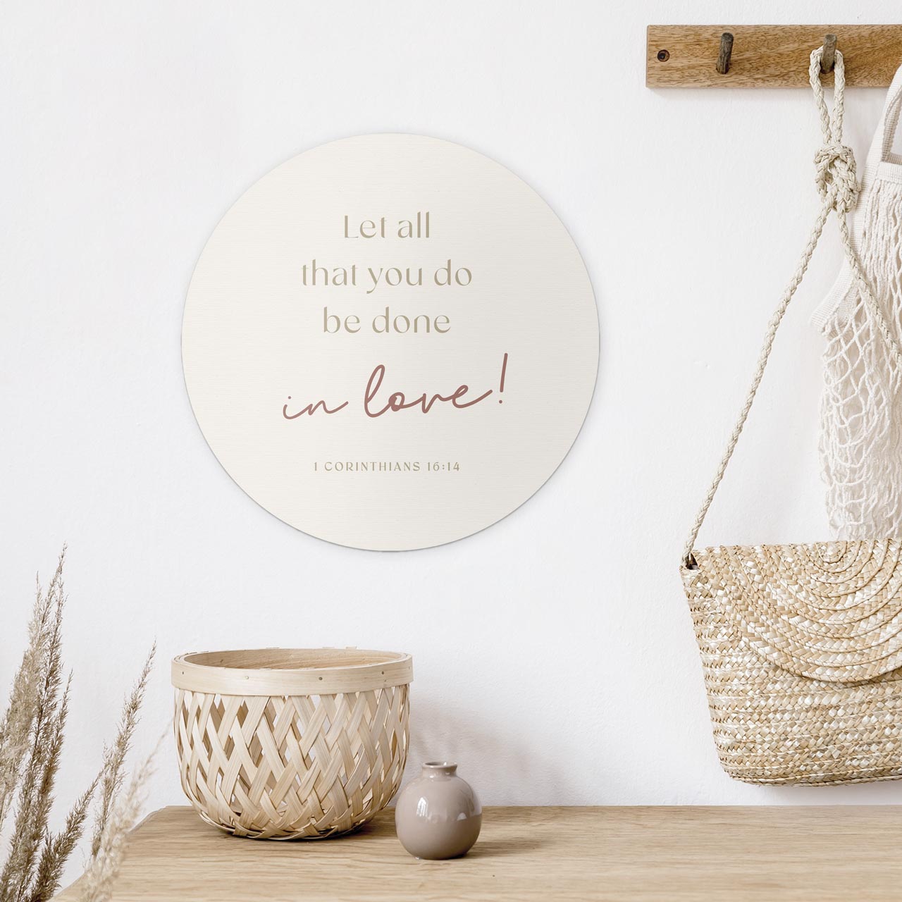 Wandschmuckbild love 25 cm -  (25 cm Durchmesser)