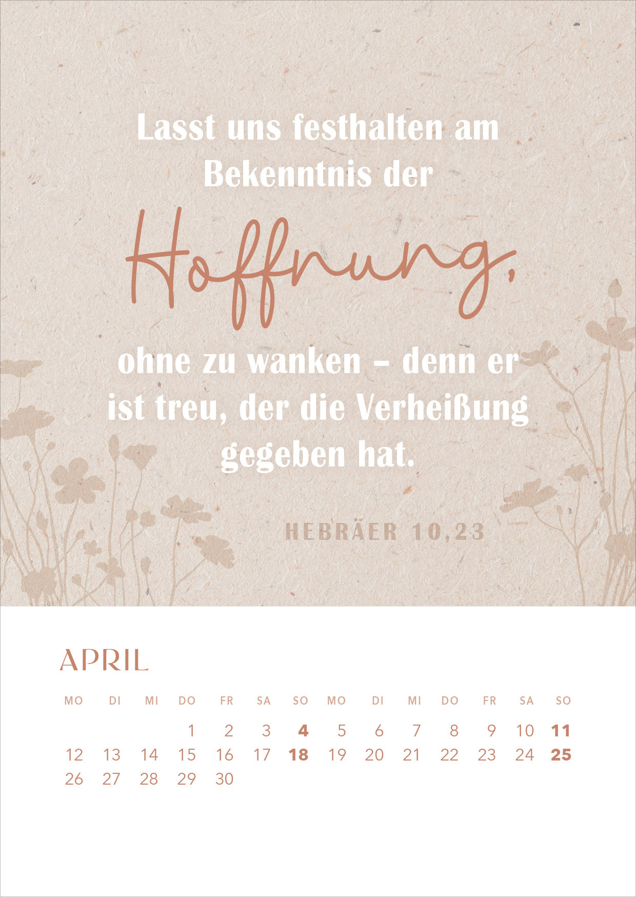 Hoffnung für immer 2027 – Tischkalender mit Holzaufsteller