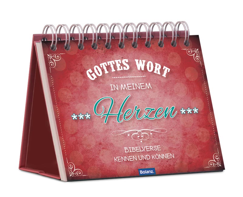 Aufstellbuch - Gottes Wort in meinem Herzen -  (12,5 x 15 x 2 cm)