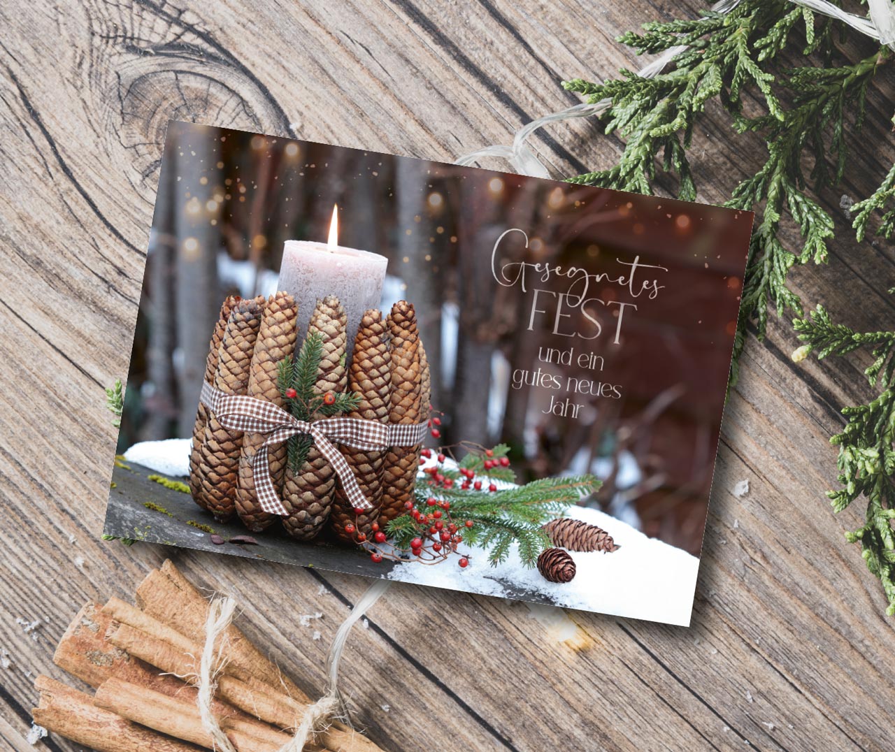 Postkarte Gesegnetes Fest -  Anlass: Weihnachten (14,8 x 10,5 cm)