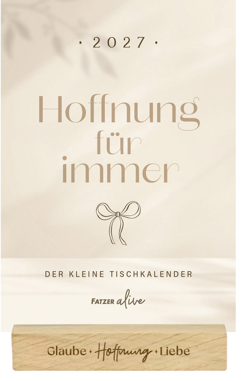 Hoffnung für immer 2027 – Tischkalender mit Holzaufsteller