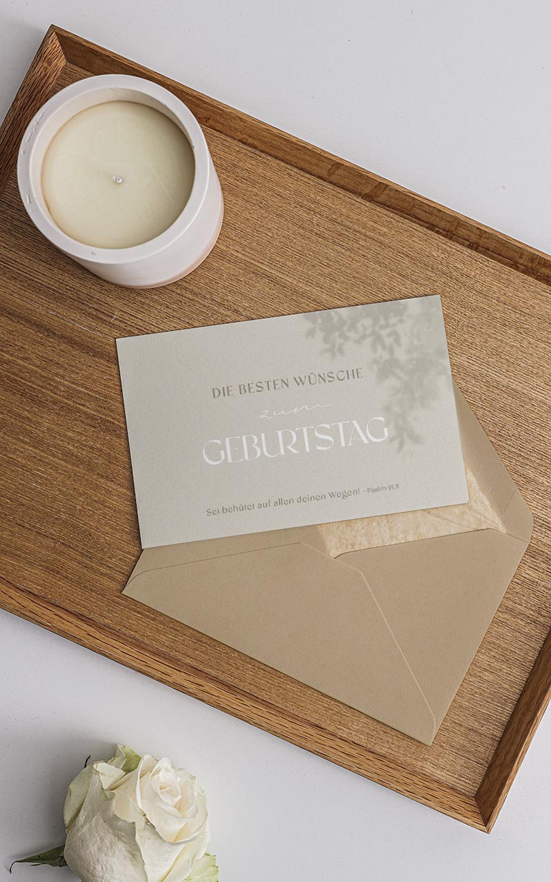 Faltkarte Die besten Wünsche zum Geburtstag -  Anlass: Geburtstag (17 x 11,5 cm)
