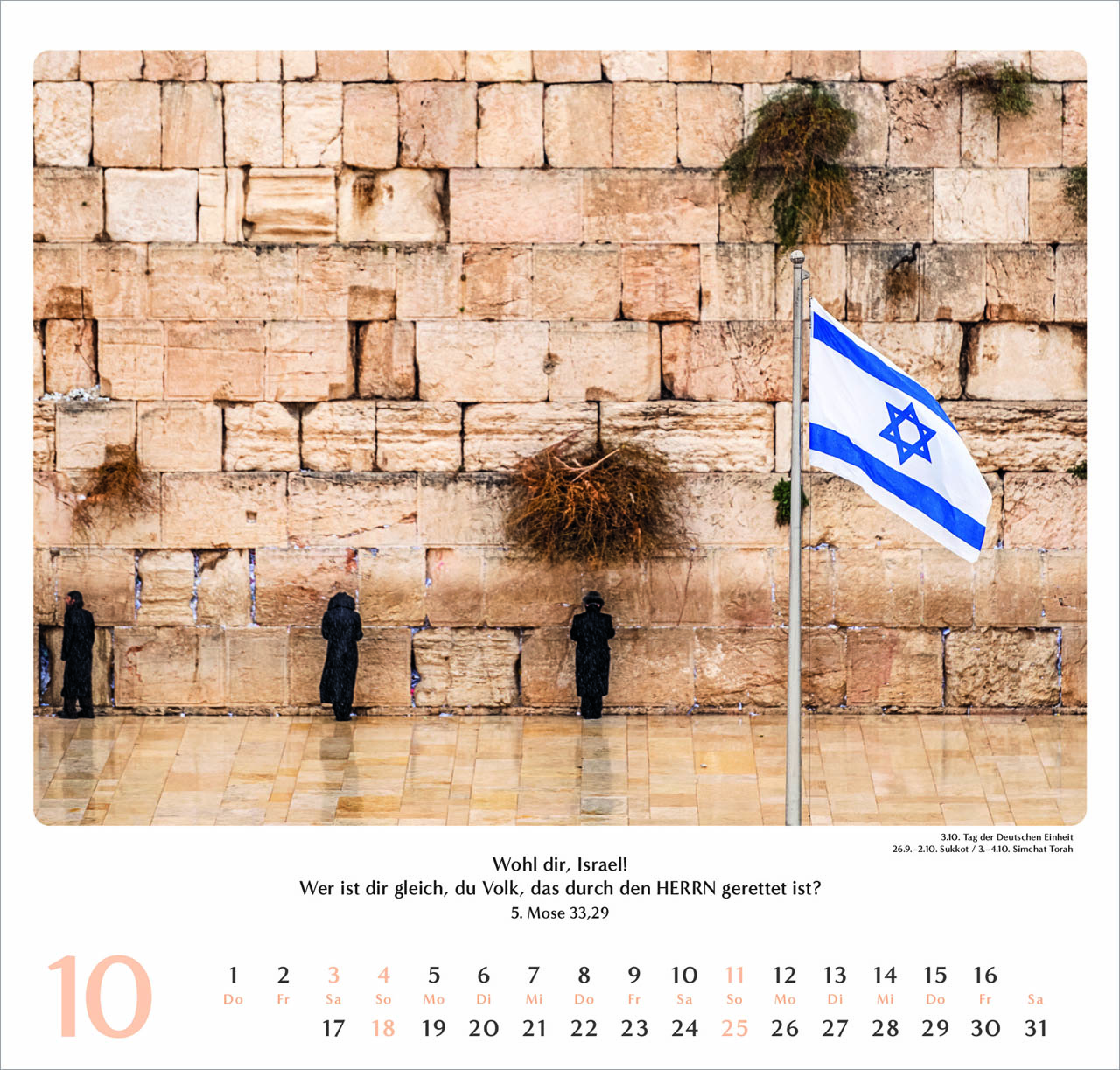 Geliebtes Israel Wandkalender 2026