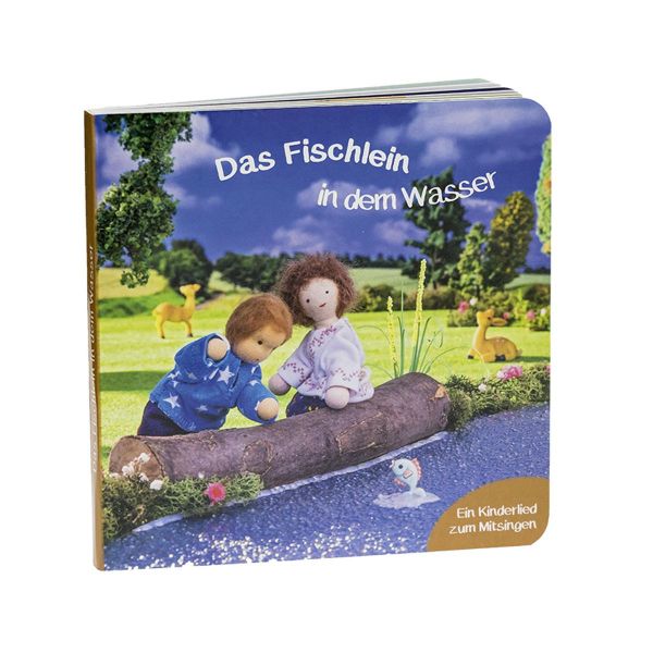 Das Fischlein in dem Wasser -  Autor: Olaf & Anna Kauke - Pappbilderbuch 1. Auflage (15,5 x 15,5 x 0,9 cm)