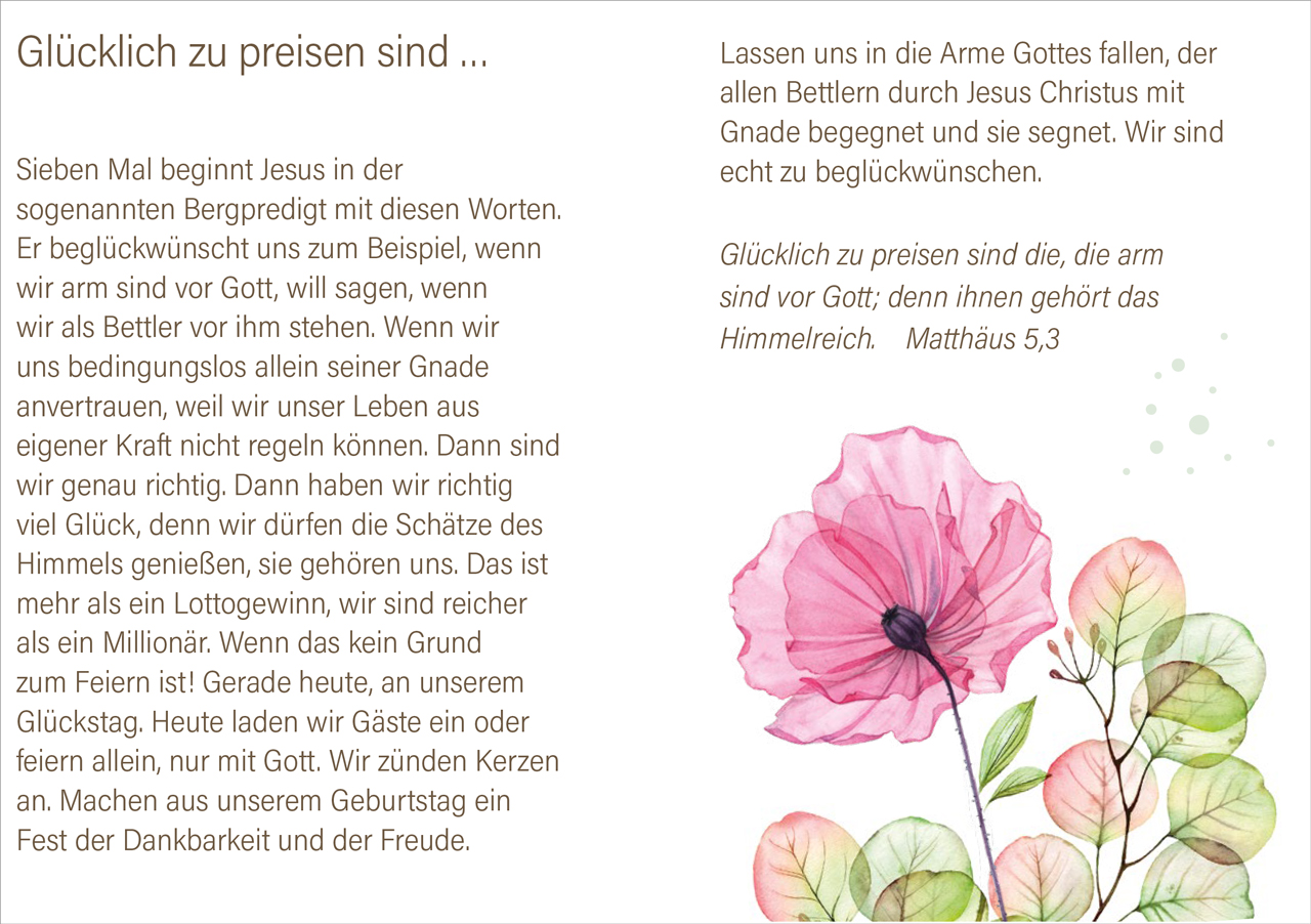 Grußheft - Viel Glück und viel Segen -  Anlass: Geburtstag Autor: Erich Remmers (10,5 x 14,8 cm)