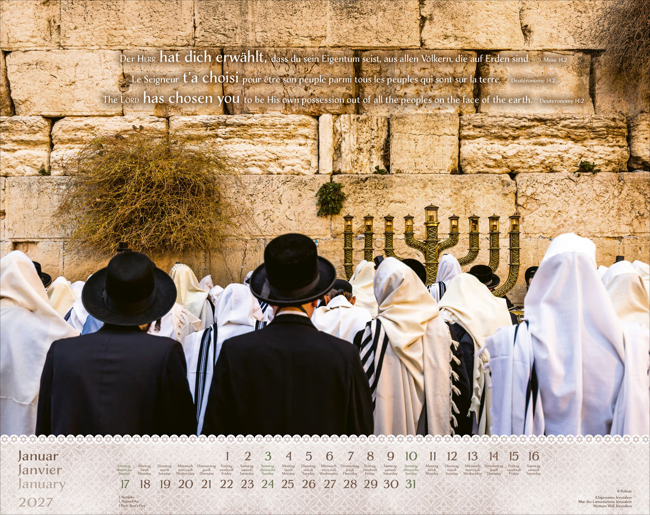 Israel Shalom 2027 – Super-Wandkalender