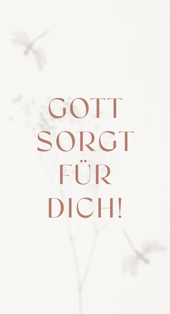 Metallschild Gott sorgt für Dich -  (13 x 24 cm)