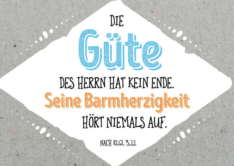 Postkarte Seine Barmherzigkeit -  (14,8 x 10,5 cm)