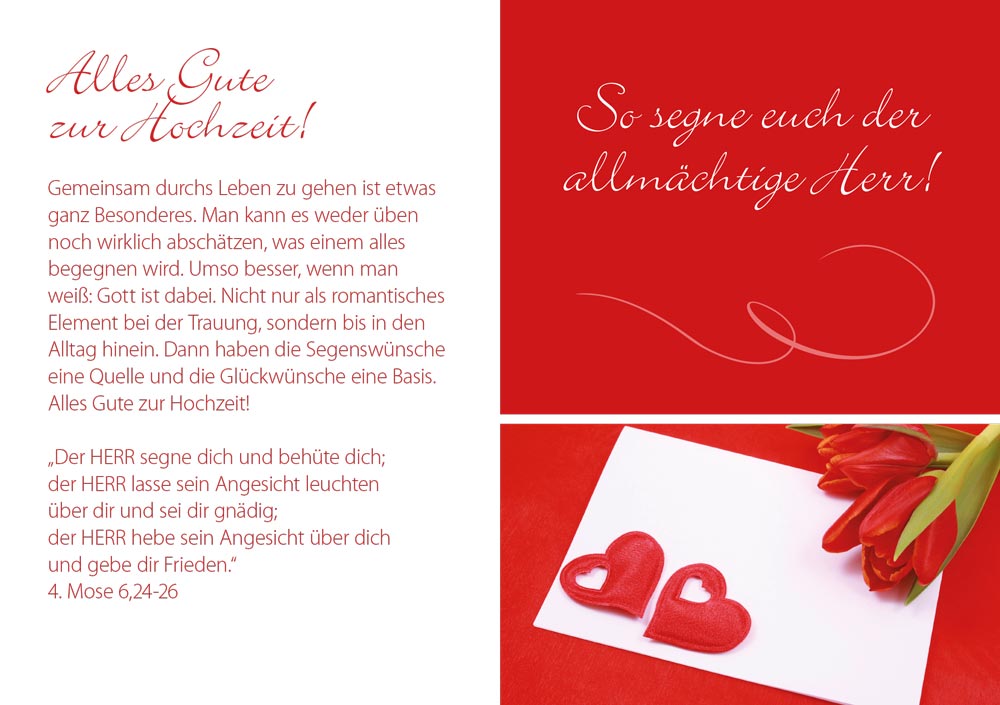 Grußheft Hochzeit