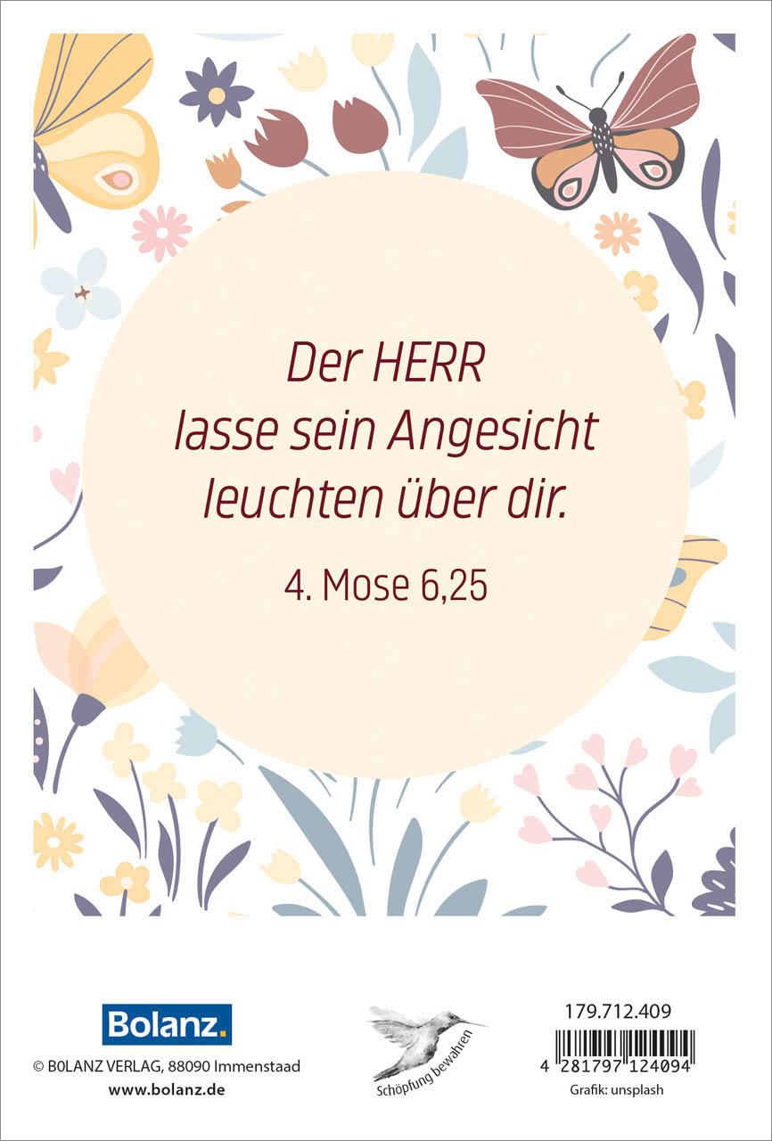 Faltkarte Schmetterlinge -  Anlass: Geburtstag (11,5 x 17 cm)