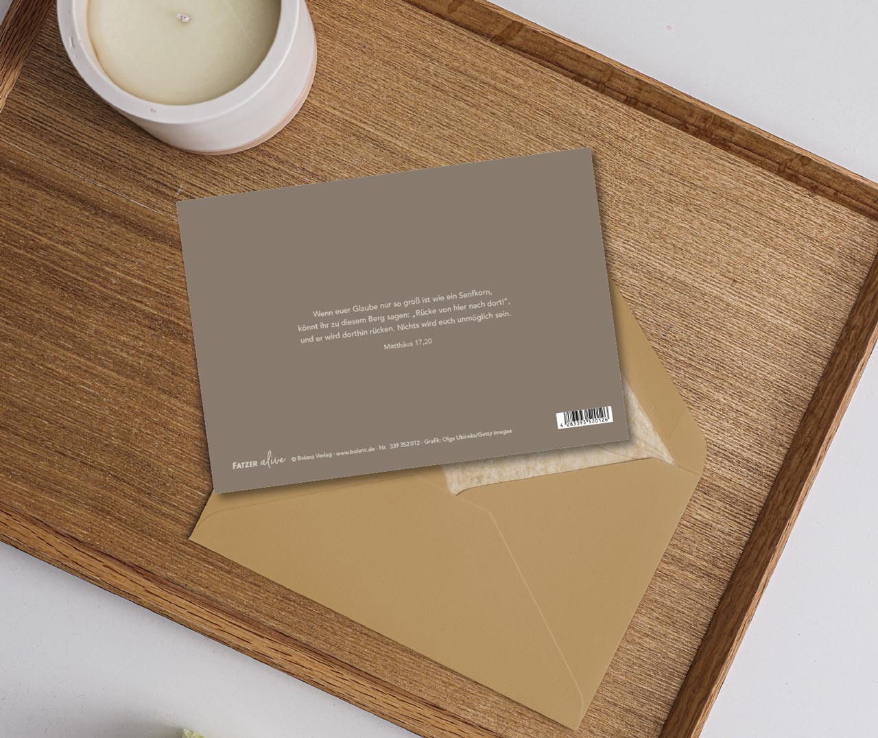 Faltkarte Faith can move mountains -  Anlass: Geburtstag