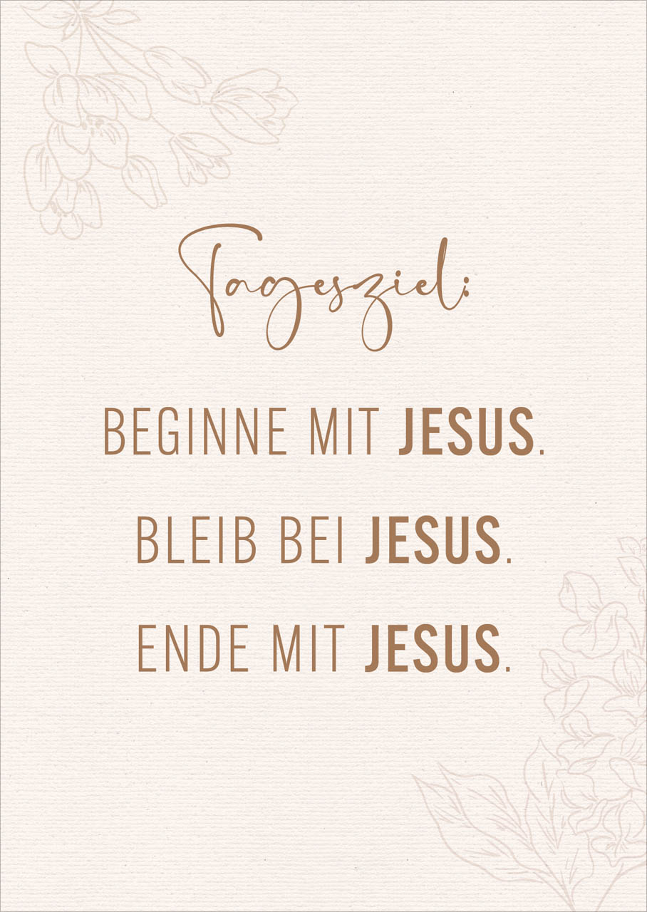 Postkarte Tagesziel: Jesus -  (10,5 x 14,8 cm)