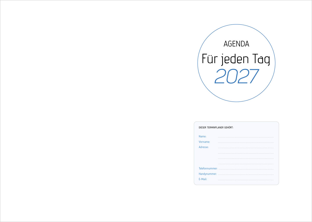 Agenda – Für jeden Tag 2027