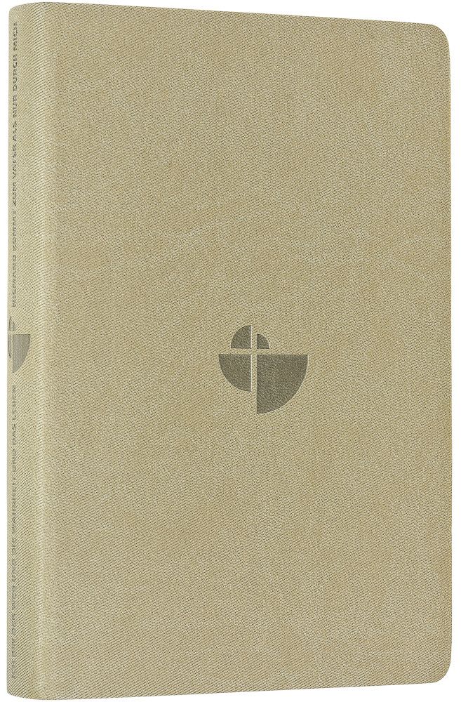 Schlachter 2000 Bibel - Taschenausgabe, sandfarben, blauer Farbschnitt -  - Softcover 11. Auflage (13,8 x 19,9 x 2,9 cm)