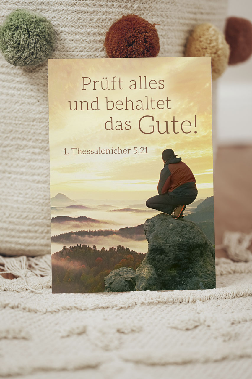 Postkarte Jahreslosung Abenteuer -  Anlass: Jahreslosung (10,5 x 14,8 cm)