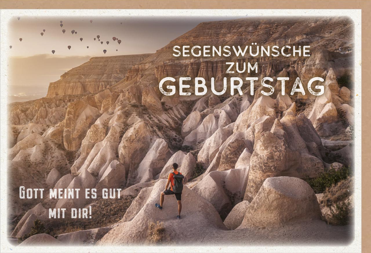 Faltkarte Gott meint es gut mit dir! -  Anlass: Geburtstag (17 x 11,5 cm)