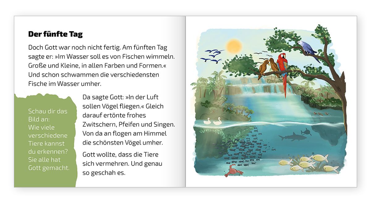 Die Entstehung der Welt - Eine Geschichte aus der Bibel -  Autor: Irene Frei - Geheftet 1. Auflage (12 x 12)