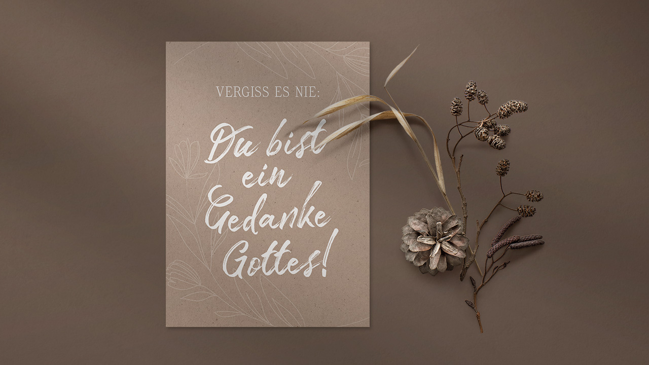 Postkarte Gedanke Gottes -  Anlass: Geburtstag (10,5 x 14,8 cm)