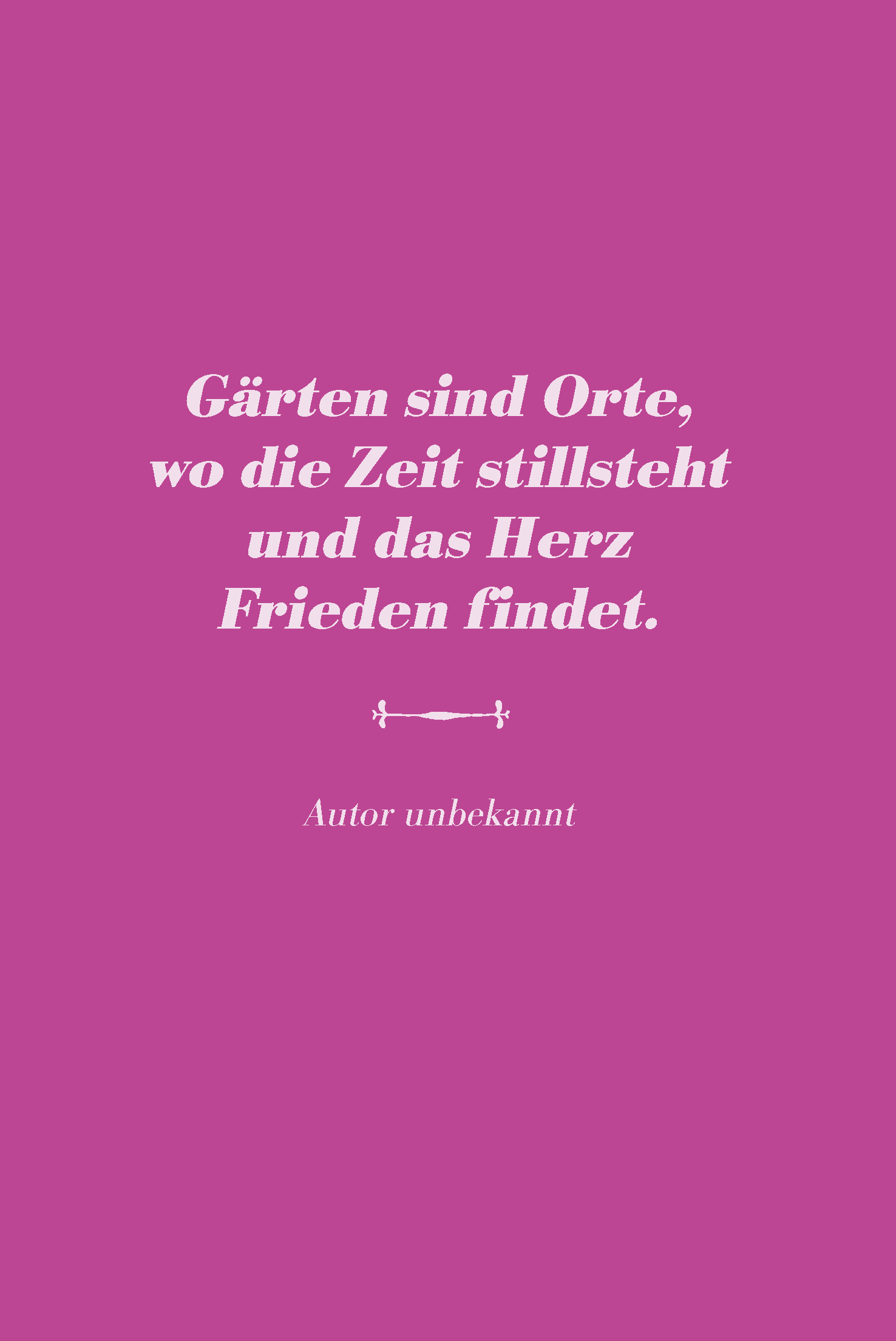 Gartenzeit für die Seele