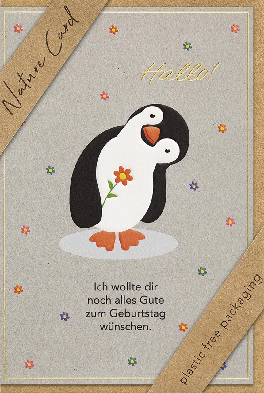 Faltkarte Hallo