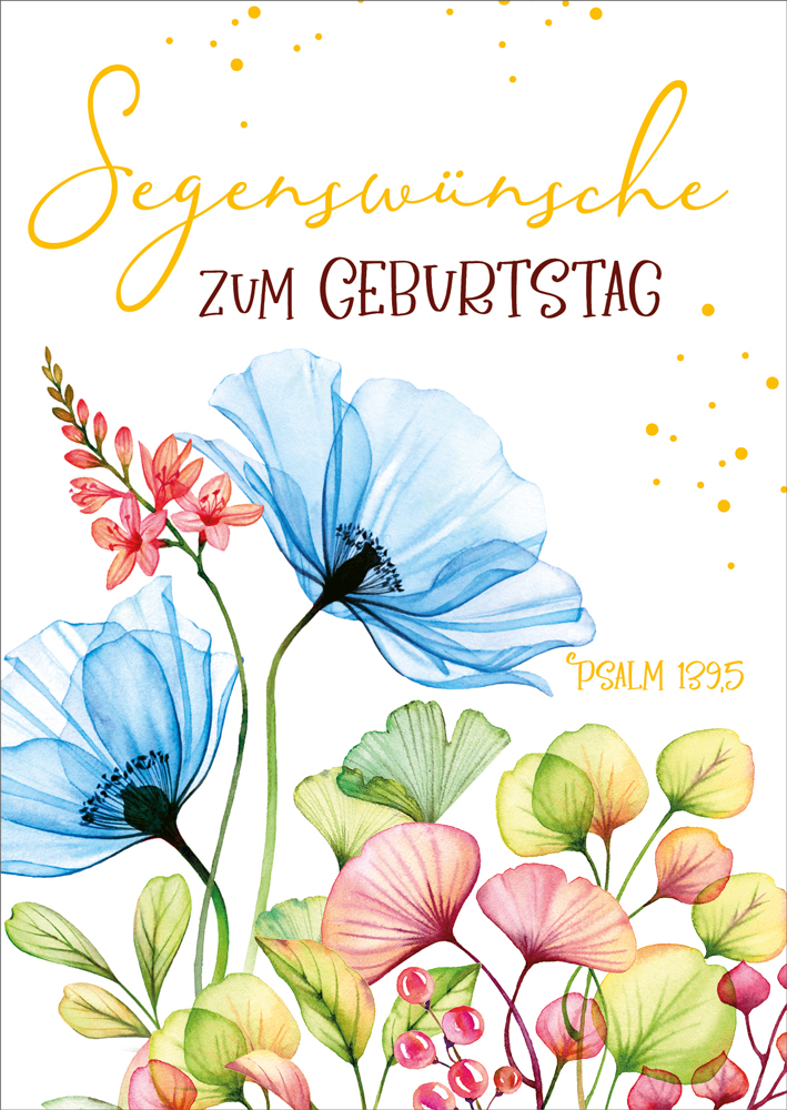 Postkarte Segenswünsche mit Psalm 139,5 -  (10,5 x 14,8 cm)