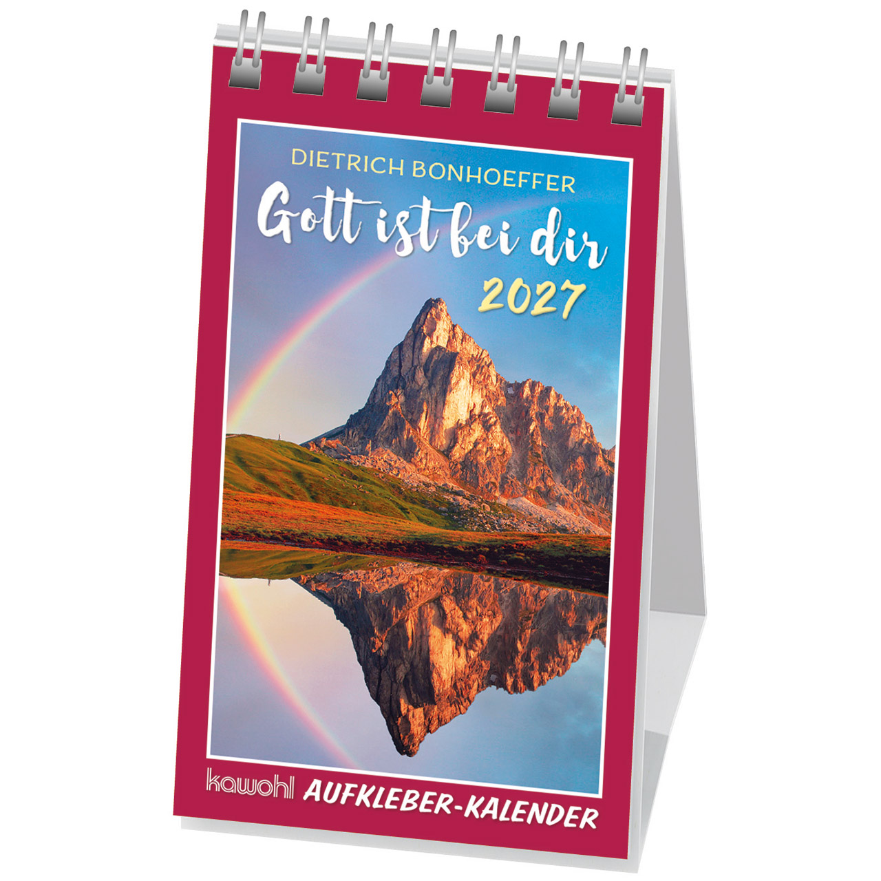 Gott ist bei dir 2027 – Aufkleberkalender -  (6 x 10,5 x 0,1 cm)