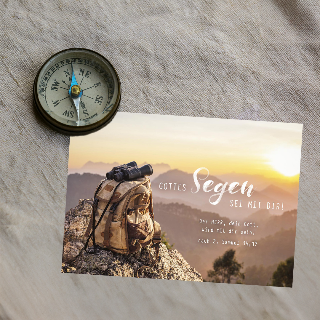 Postkarte Rucksack -  (14,8 x 10,5 cm)