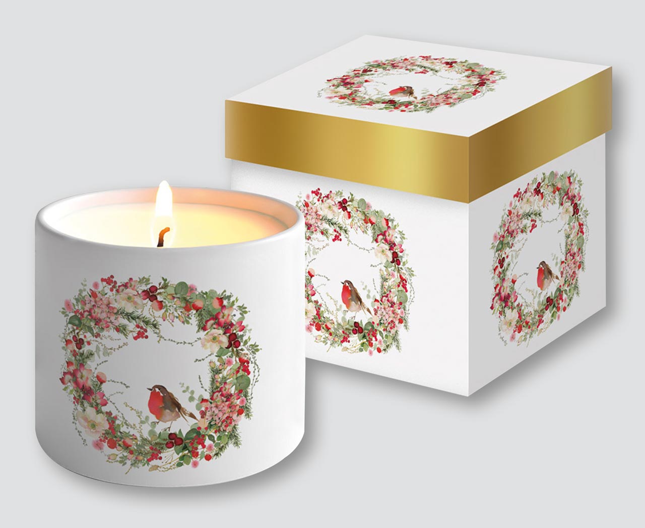 Kerze Weihnachtskranz