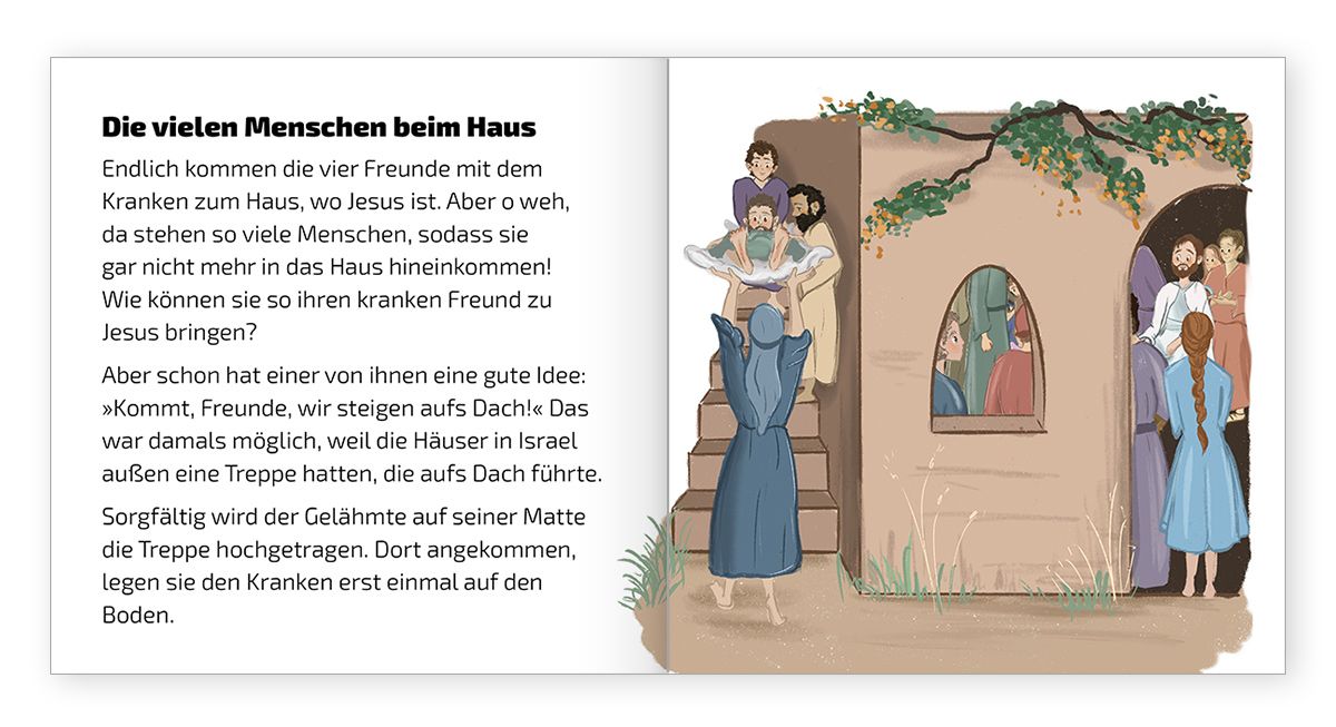 Der gelähmte Mann - Eine Geschichte aus der Bibel -  Autor: Irene Frei - Geheftet 1. Auflage (12 x 12)