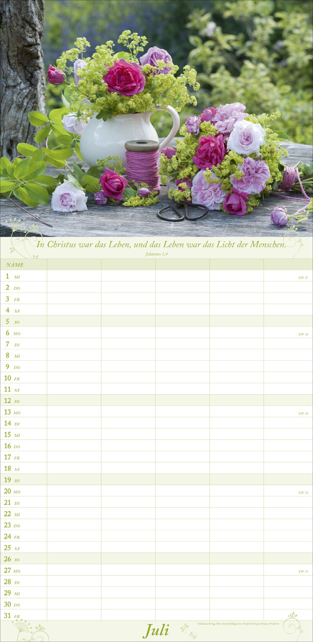 Gartenfreude - Familienplaner 2026