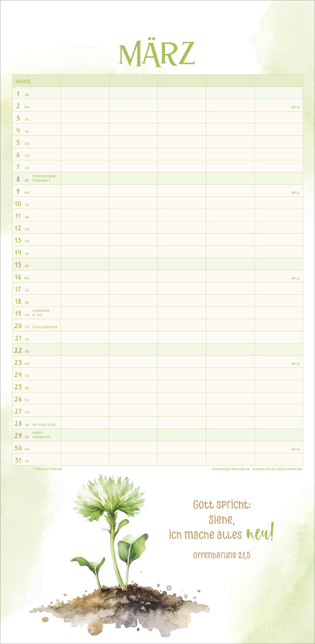 Familienplaner für uns 2026