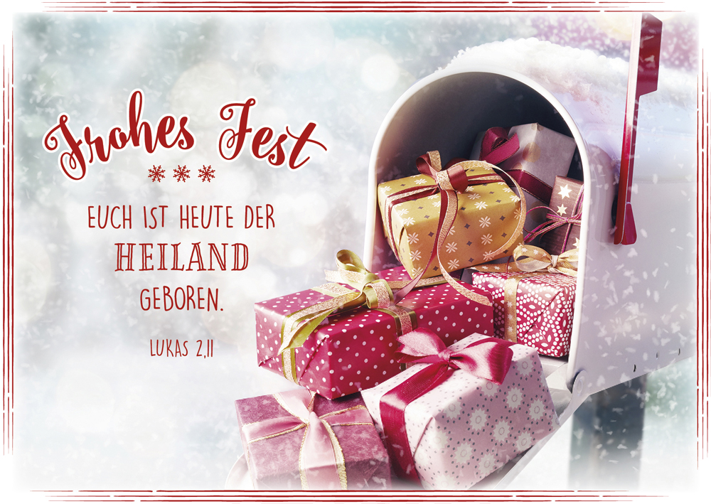 Postkartenbox Segenswünsche zum Fest -  Anlass: Weihnachten (15 x 11 cm)