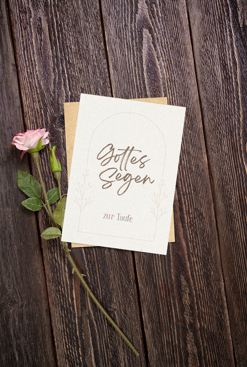 Faltkarte Gottes Segen zur Taufe -  Anlass: Taufe (12 x 17 cm)